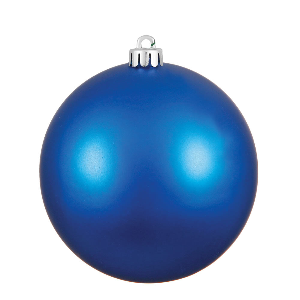 Vickerman 3" Blue Matte Ball Ornament, 12 per Bag, Plastic