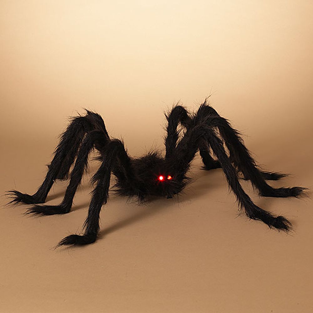 Gerson Company 43.3" B/O Halloween Black Spider with Led Lighted Eyes