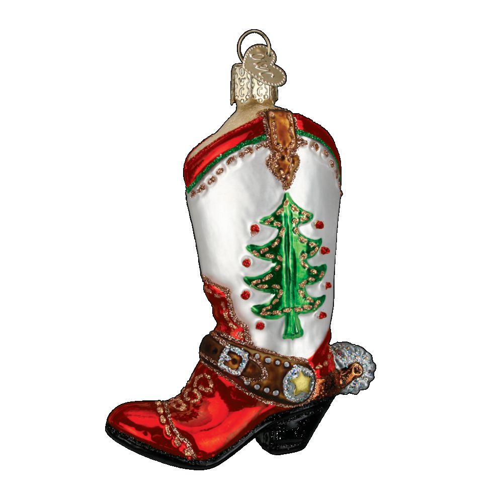 Old World Christmas Christmas Cowboy Boot Ornament