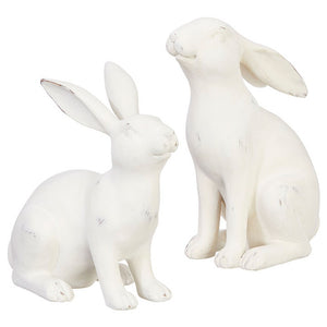 Raz Imports Farm To Table 9" Rabbit, Assortment of 2 Figurines