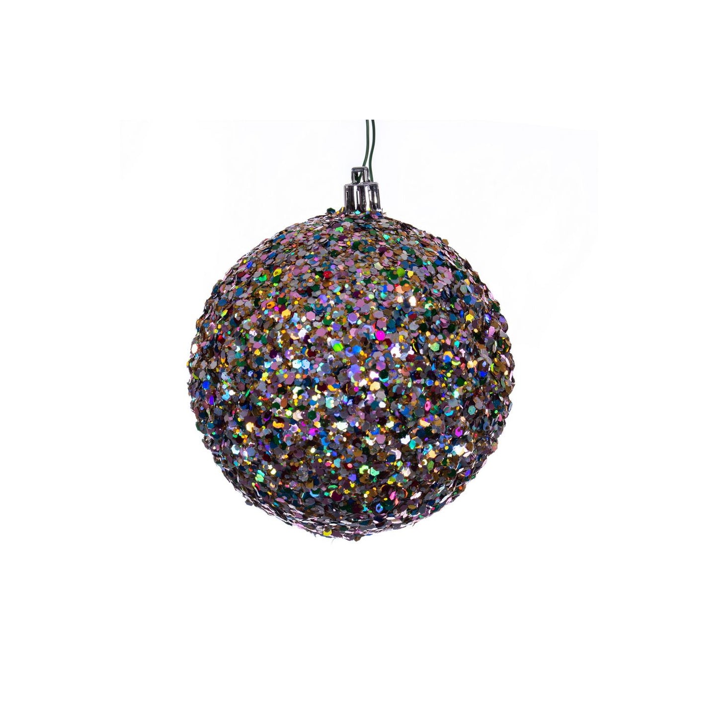Vickerman 2.75" Multi-Color Durian Glitter Ball Christmas Ornament, 12/Bag
