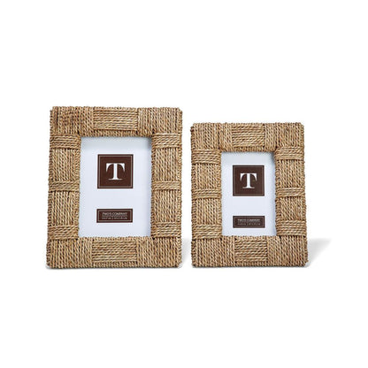 Two's Company Natural View Photo Frames, Set of 2, Sea Grass