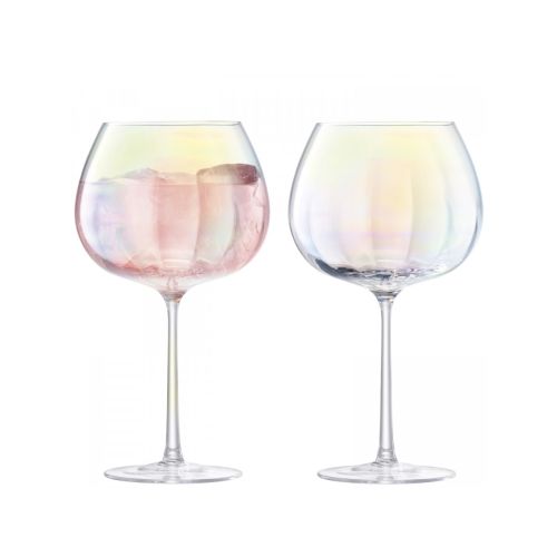 LSA International Pearl Balloon Goblet Mother Of Pearl,Set of 2