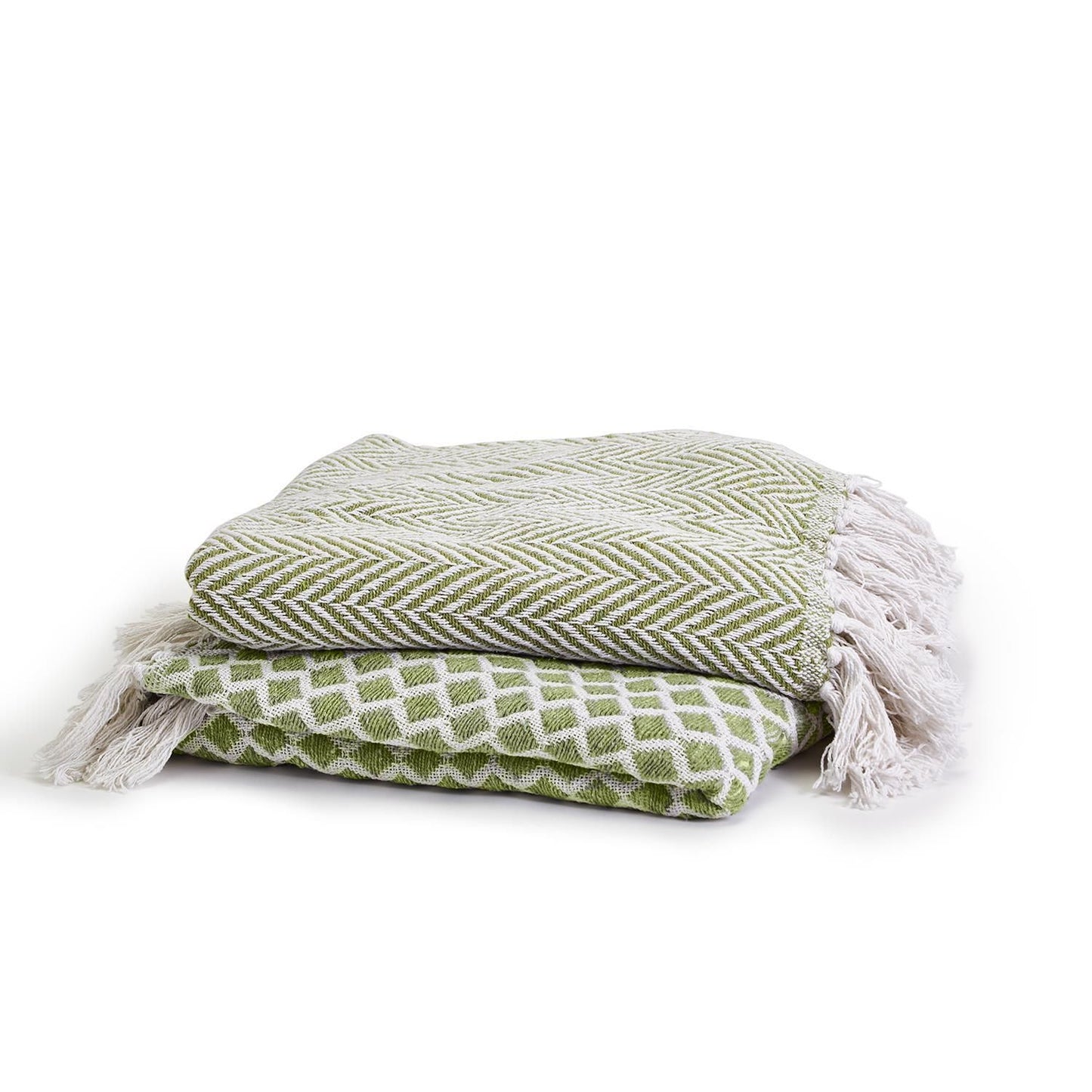 Two's Company Countryside Green Throw, Assortment of 2 Patterns