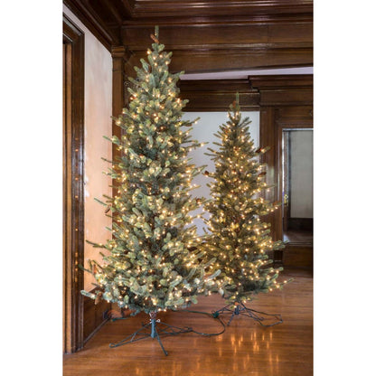 Park Hill Blue Spruce Slim Christmas Tree, 7.5', 400 LED lights and 755 Tips