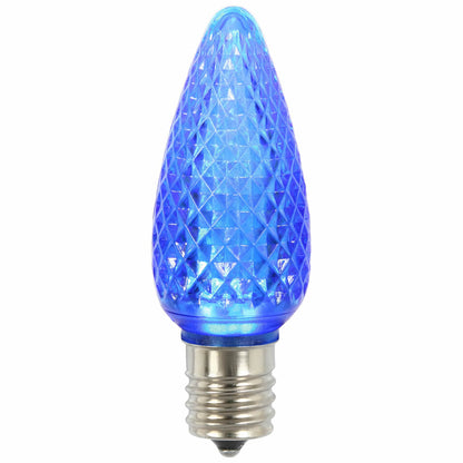 Vickerman C9 LED Blue Faceted Replacement Bulb, package of 25, Plastic