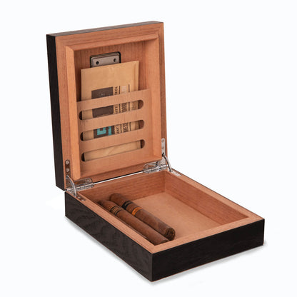 Bey Berk Espresso Wood Cigar Humidor Box