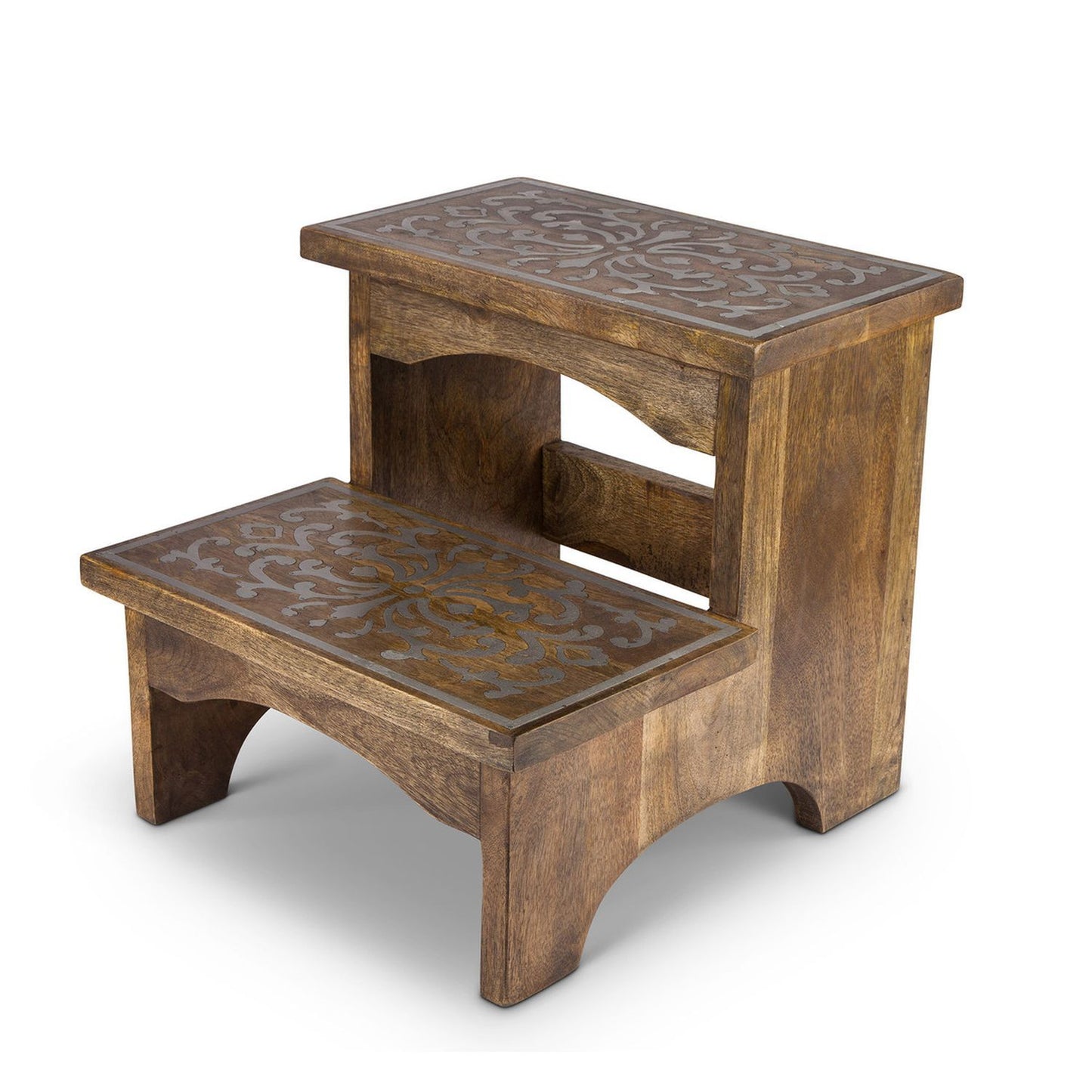 Park Hill Collection Heritage Inlay Wood Step Stool