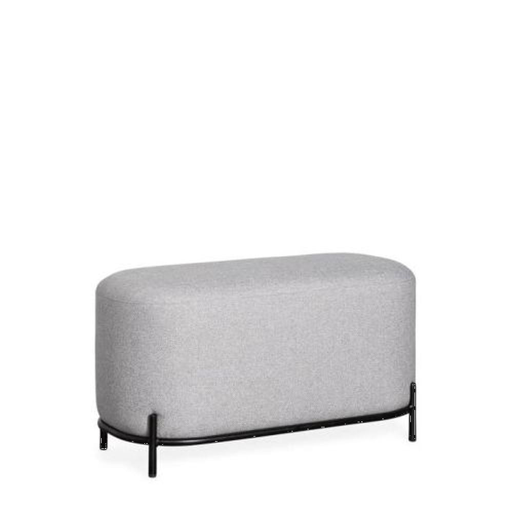 Torre & Tagus Pender Pin Leg Upholstered Short Bench - Grey, 18" x 17" x 32"