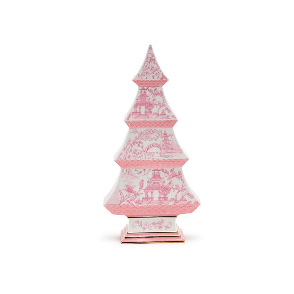 Two's Company Chinoiserie Pastel Pink Tree - Dolomite