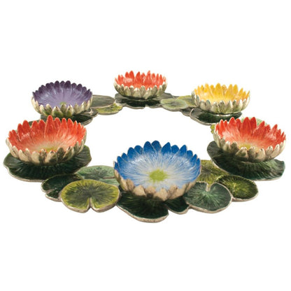 Quest Collection Multi-Color Lotus Seder Plate / Platter