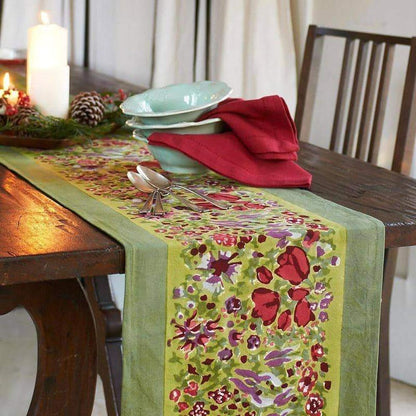 Couleur Nature Jardin Red/Green Table Runner