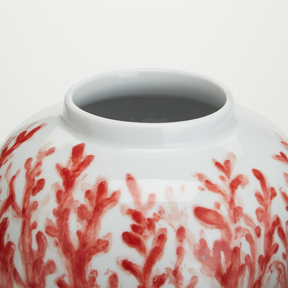 Two's Company Corals Set of 2 Covered Ginger Jars