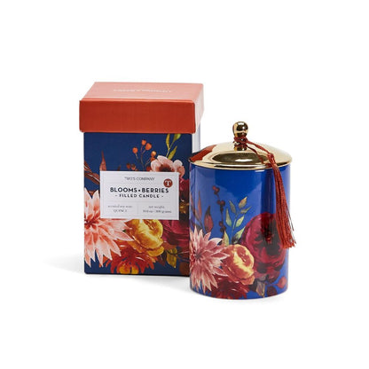Two's Company Blooms and Berries Quince Scented Lidded Candle in Gift Box