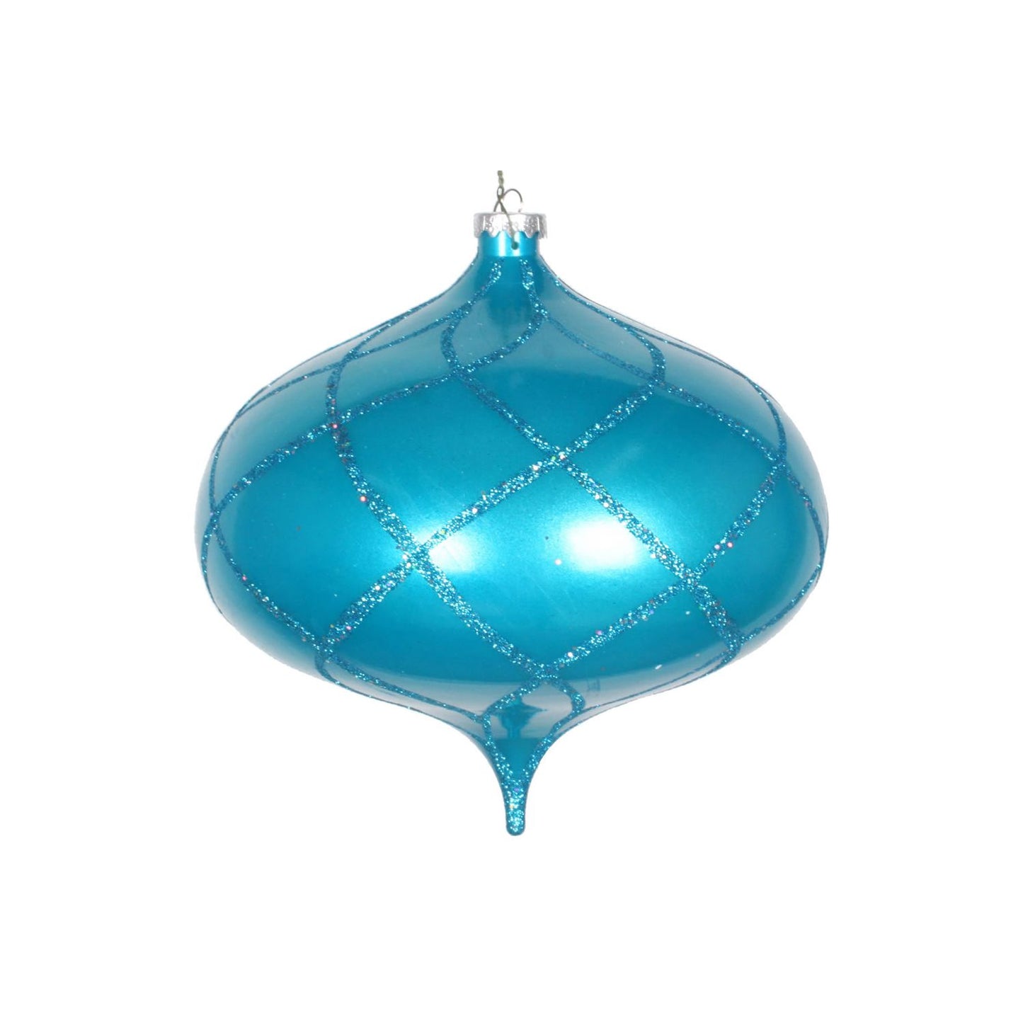 Vickerman 8" Candy Glitter Net Onion Christmas Ornament