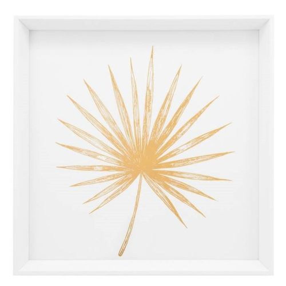 Torre & Tagus Gold Spike Palm Leaf Framed Canvas Print, 16.5" x 2" x 16.5"