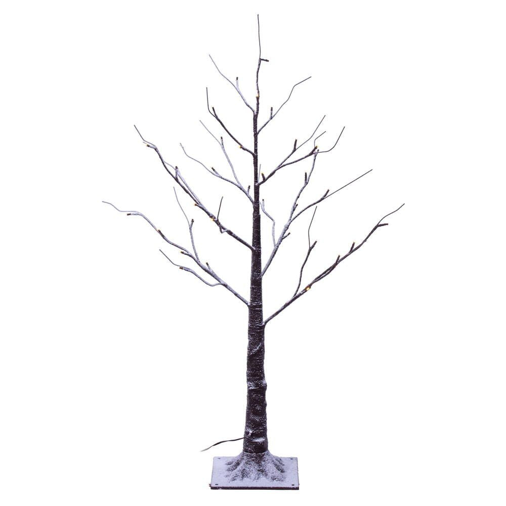 Vickerman Brown Frosted Twig Tree, Warm White 3Mm Wide Angle Led Lights