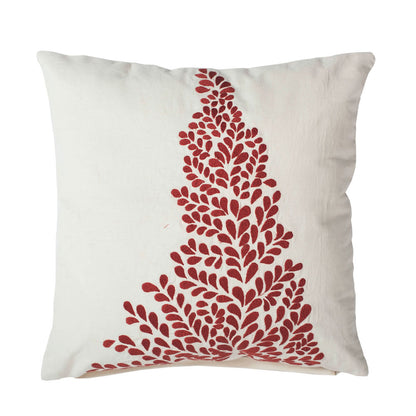 Vickerman Decorative 18" x 18" Satin Stitch Tree Pillow, Cotton