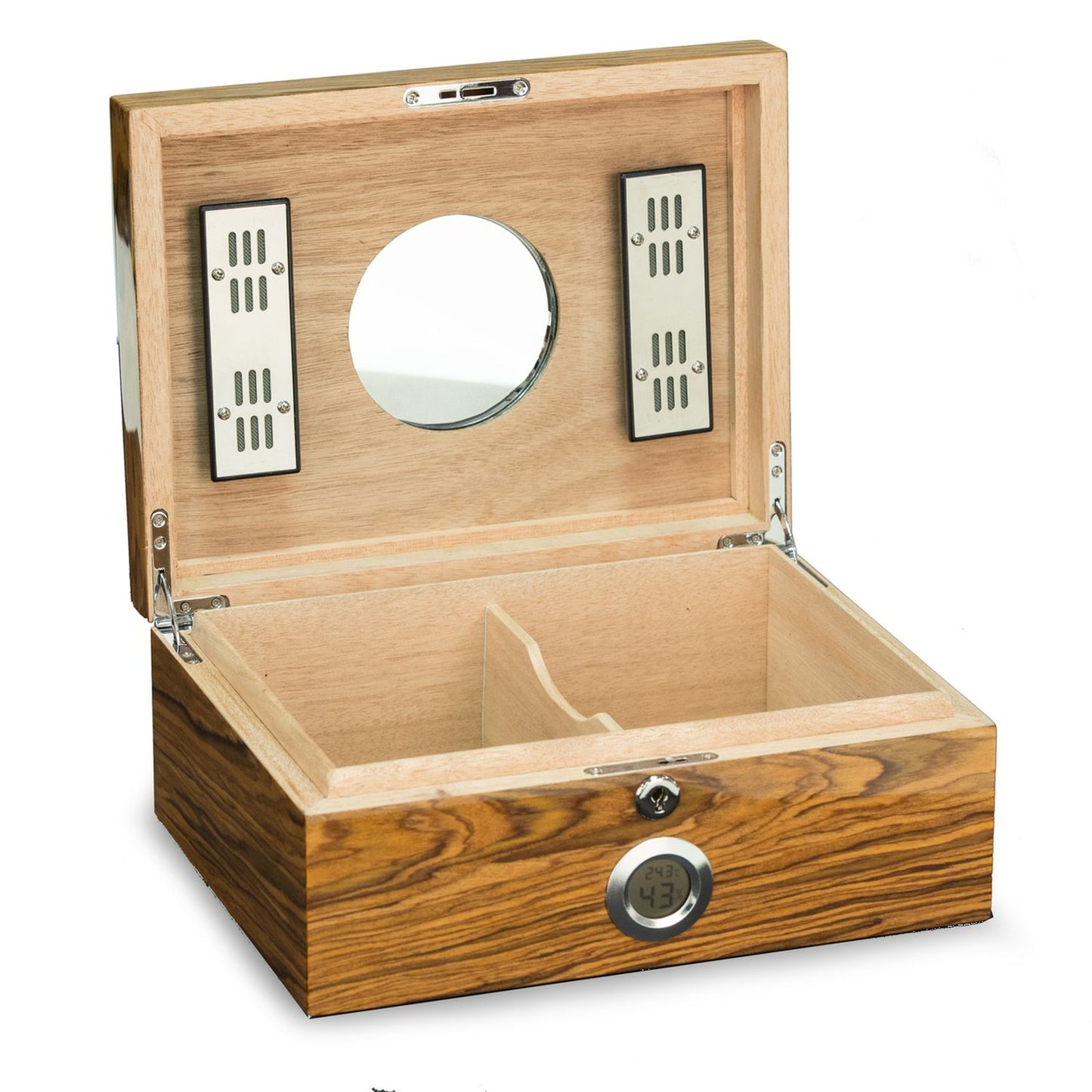 Bey Berk Lacquered "Olive Wood" Humidor
