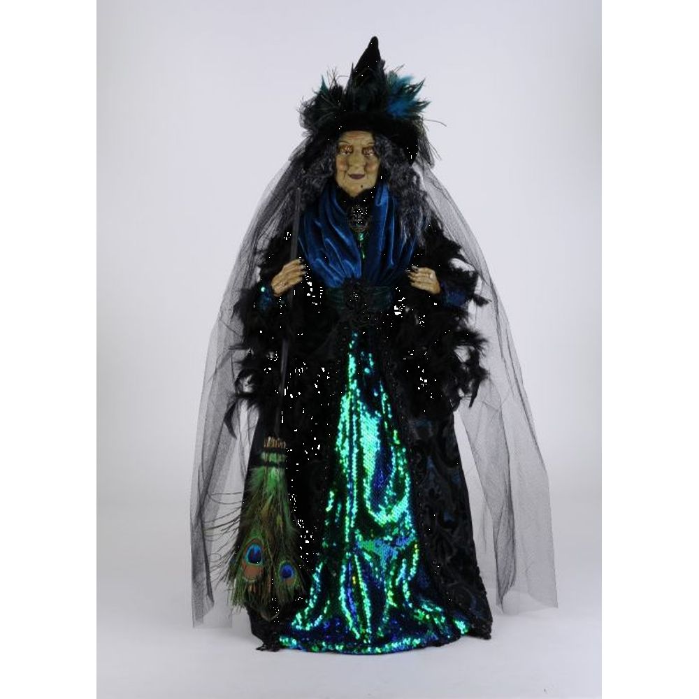 Karen Didion "Priscilla" Peacock Witch Figurine