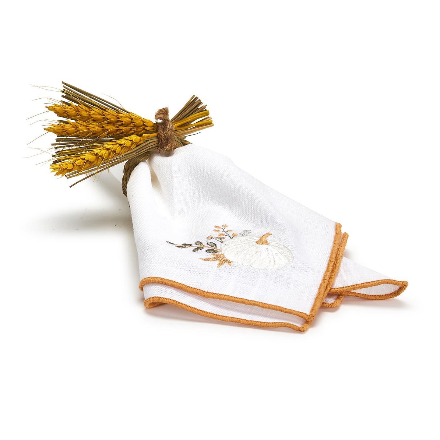 All Natural 24-Pieces Hand-Crafted Napkin Ring in 2 Styles: Olive Leaf & Wheat