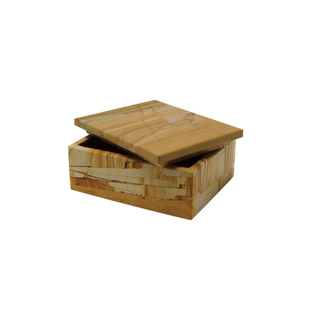 Marble Crafter Asteria Collection 5" Teak Stone Rectangular Box