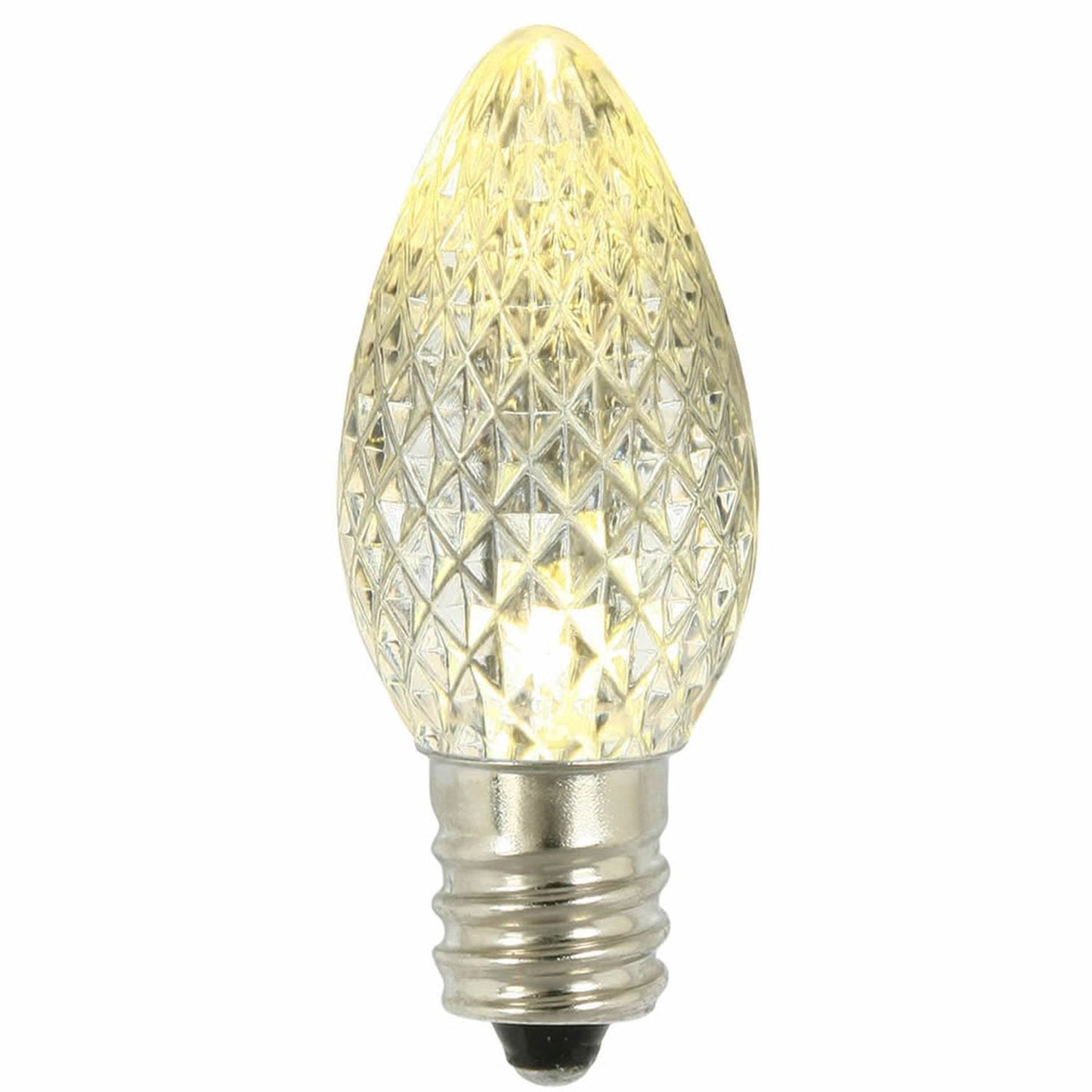 Vickerman C7 LED Warm White Faceted Replacement Bulb, package of 25, Plastic