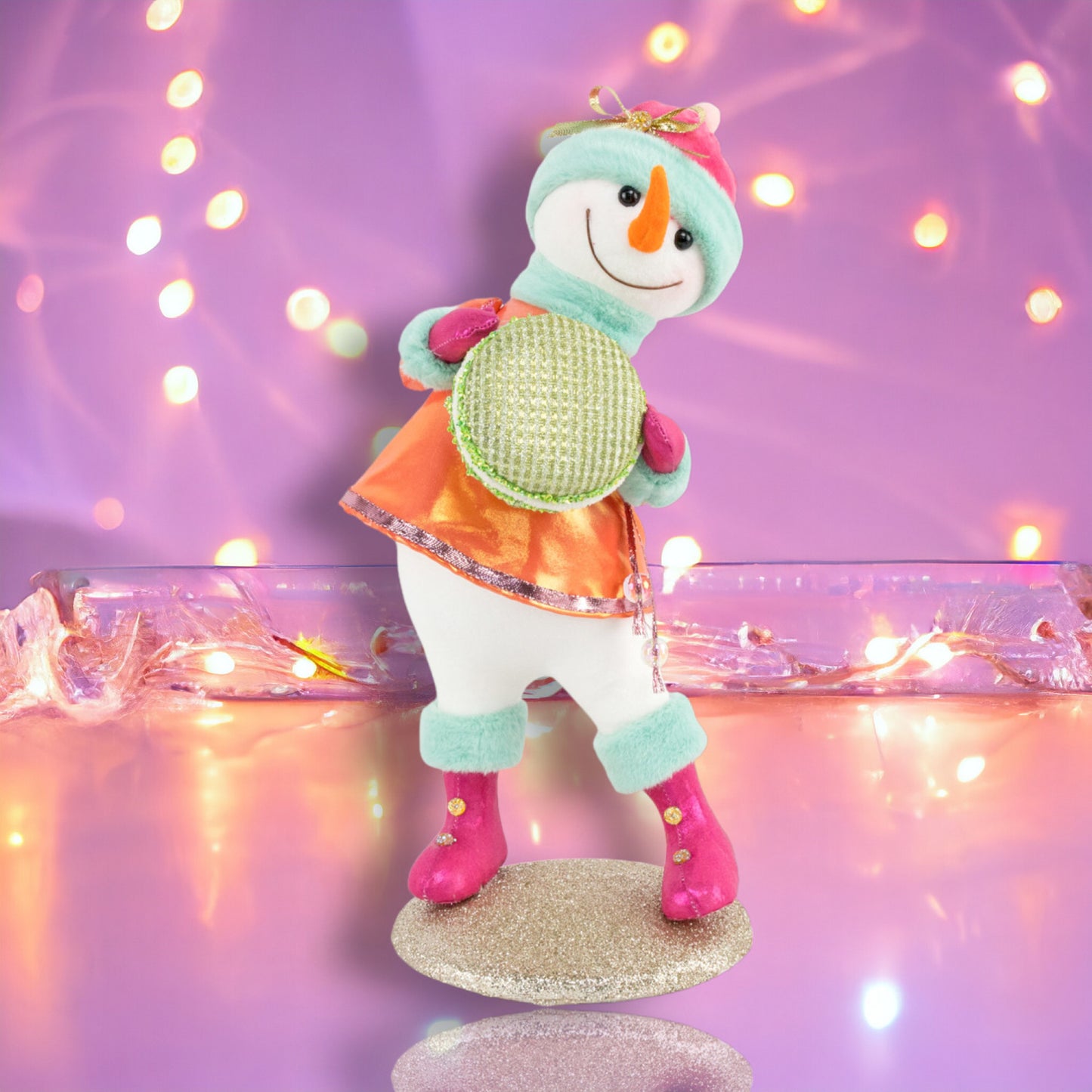 December Diamonds Citrus Sweets 18.5-Inch Snowman With Macaroon