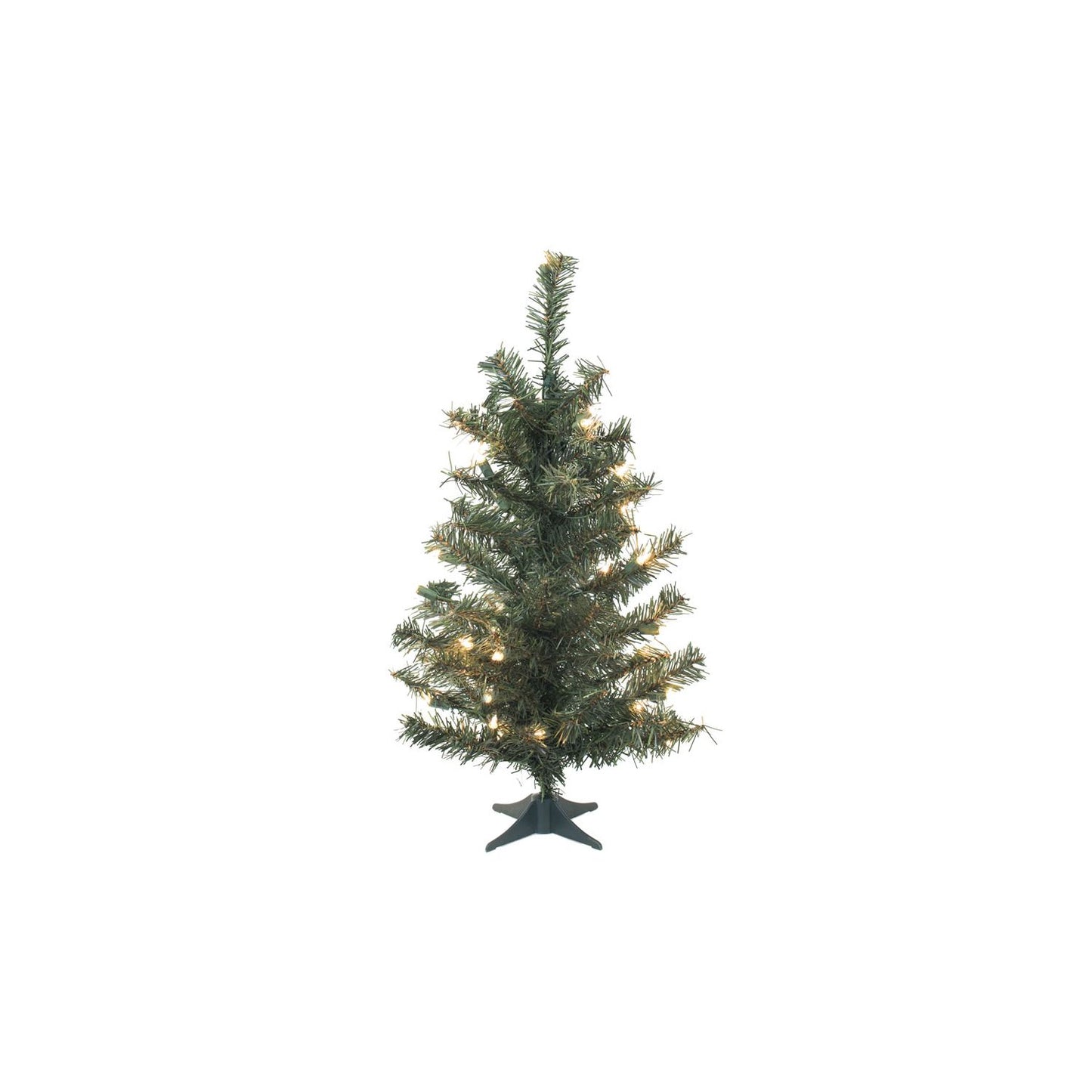 Vickerman 24" Canadian Pine Artificial Christmas Tree, Multi-Colored Lights