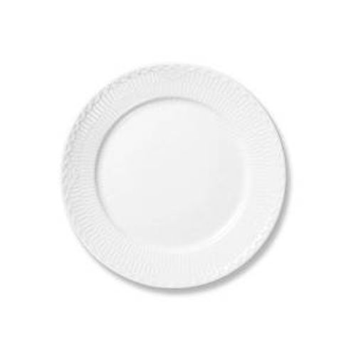 Royal Copenhagen White Fluted Half Lace Salad Plate, 8.75 inches, Porcelain