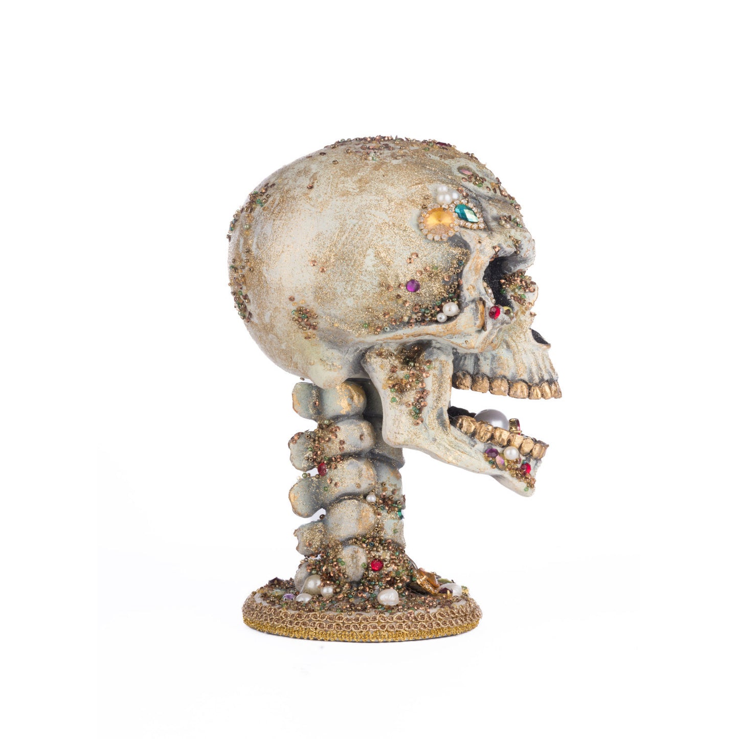 Katherine's Collection 2024 Treacherous Treasure Tall Skull Tabletop, 11-Inch