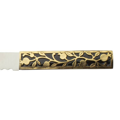 Quest Collection Two Tone Painted Pomegranate Bread Knife