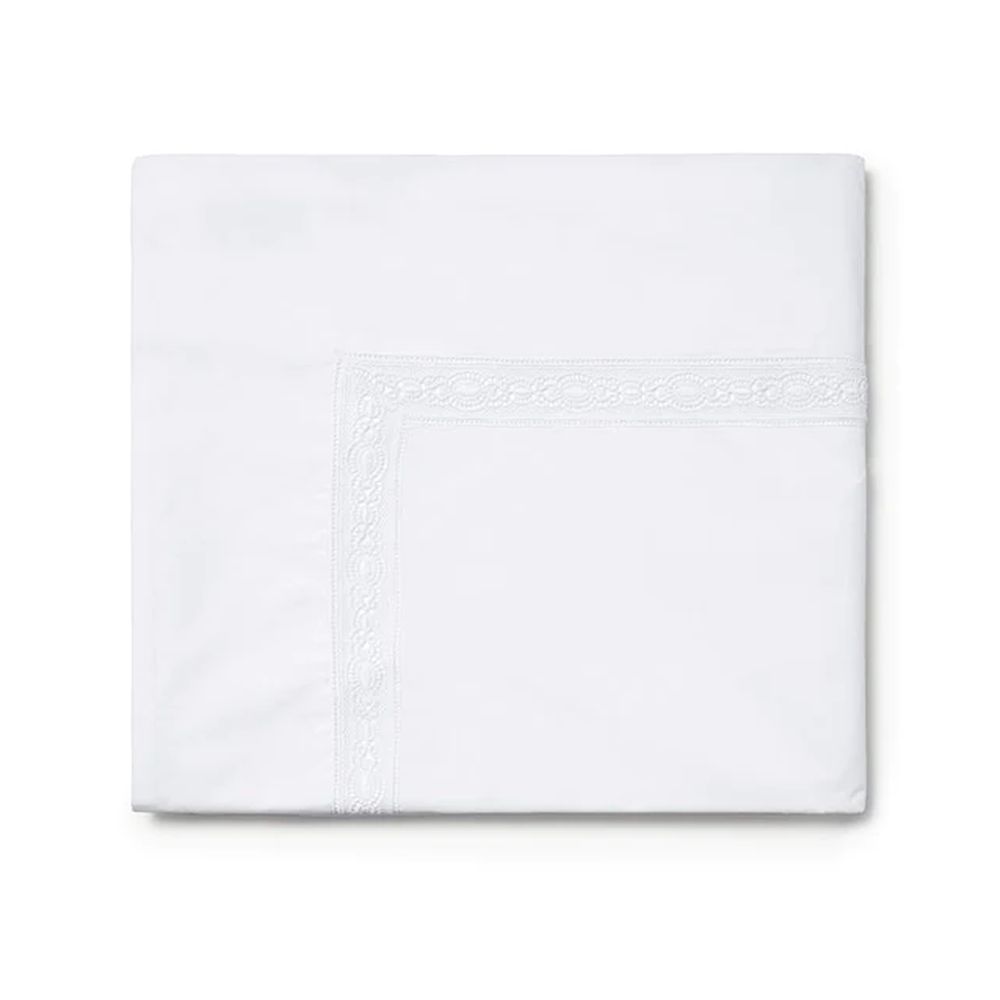 Sferra Sferra Giza 45 Lace-King Flat Sheet 114X114 White