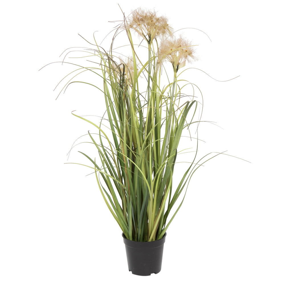 Vickerman Artificial Potted Green Grass In Pot