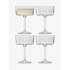 LSA International Set of 4 Gio Line Champagne/Cocktail Glass 230 ml. Clear