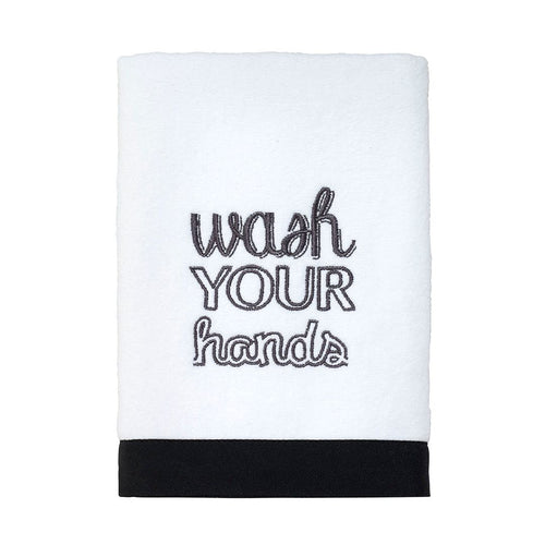 Avanti Linens Chalk It Up Hand Towel - Optic White