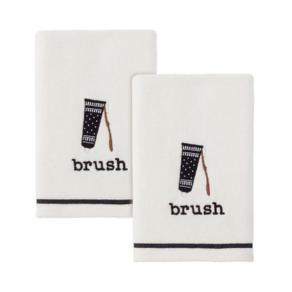 Avanti Linens Bath Icons Fingertip Towel 2 Pack - White
