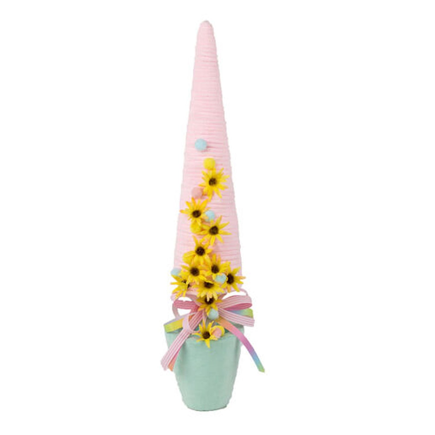December Diamonds Cotton Candy Land Cone Tree With Blue Base Figurine
