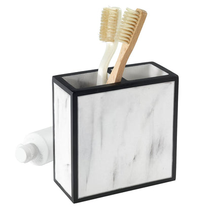 Avanti Linens Jasper Toothbrush Holder - White/Black