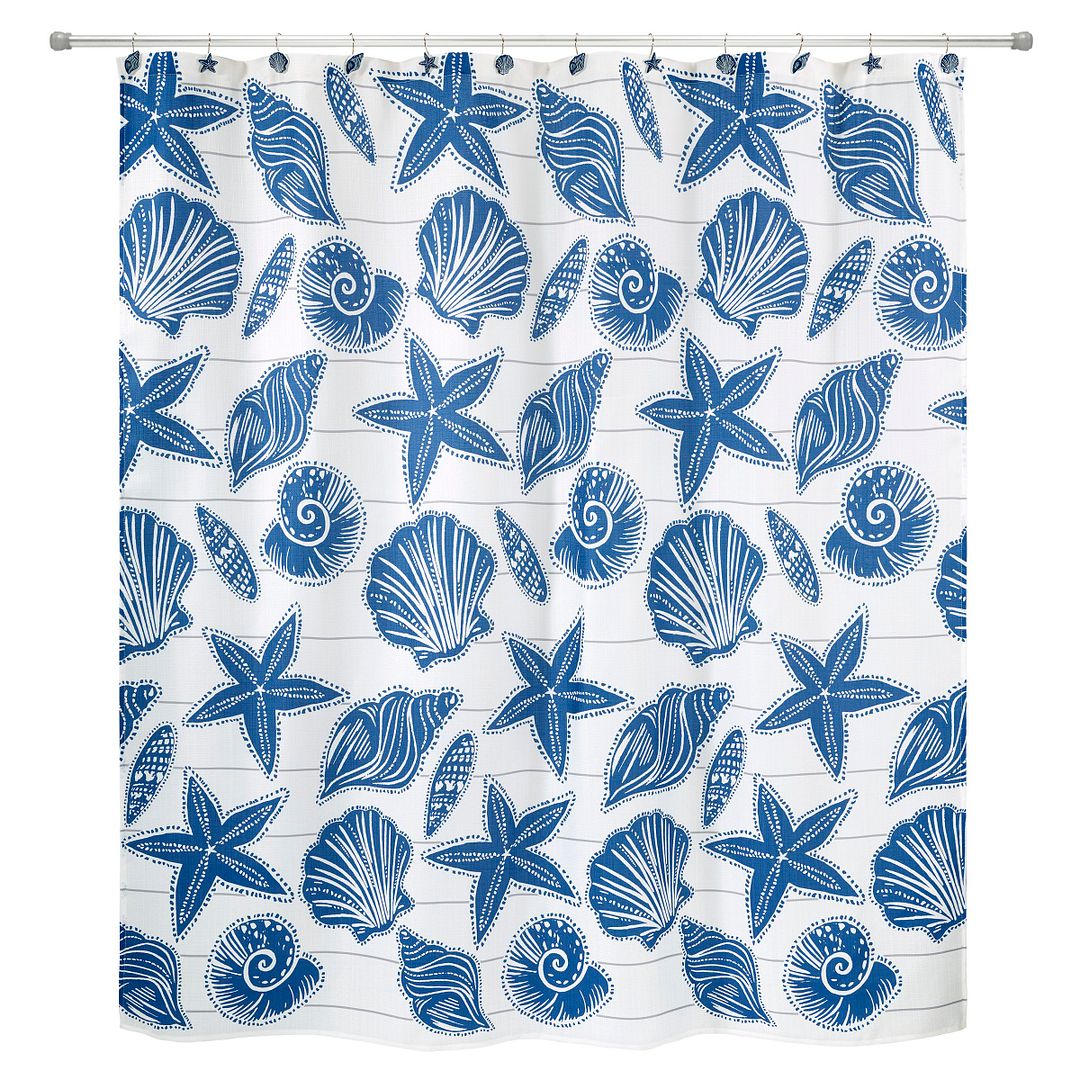 Avanti Linens Ibiza Shower Curtain - White/Blue