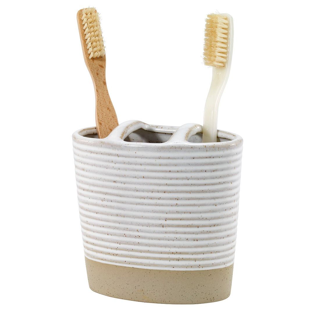 Avanti Linens Drift Toothbrush Holder - Linen