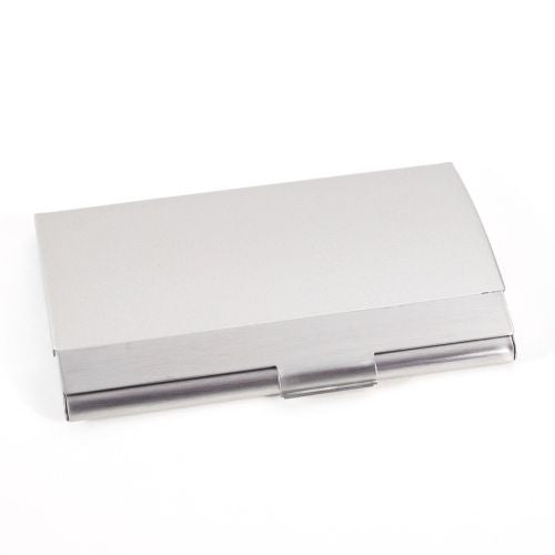 Stainless Steel Business Card Case With Brushed Finish