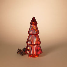 Load image into Gallery viewer, Gerson Company B/O Lighted Hand Blown Red Mercury Glass Tree