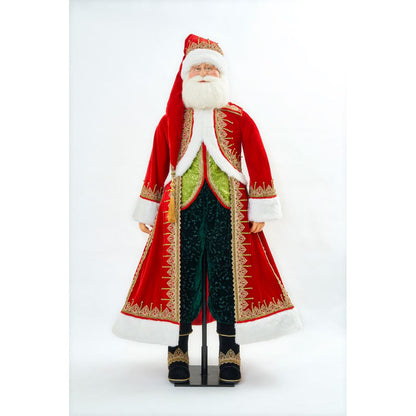 Katherine's Collection 2022 Father Christmas Trimmings Doll (Caucasian) Red Polyester