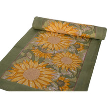 Load image into Gallery viewer, Couleur Nature Sunflower Yellow/Green Table Runner