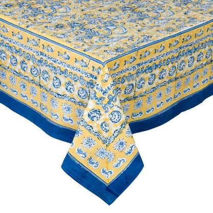 Couleur Nature La Mer Blue/Yellow Tablecloth