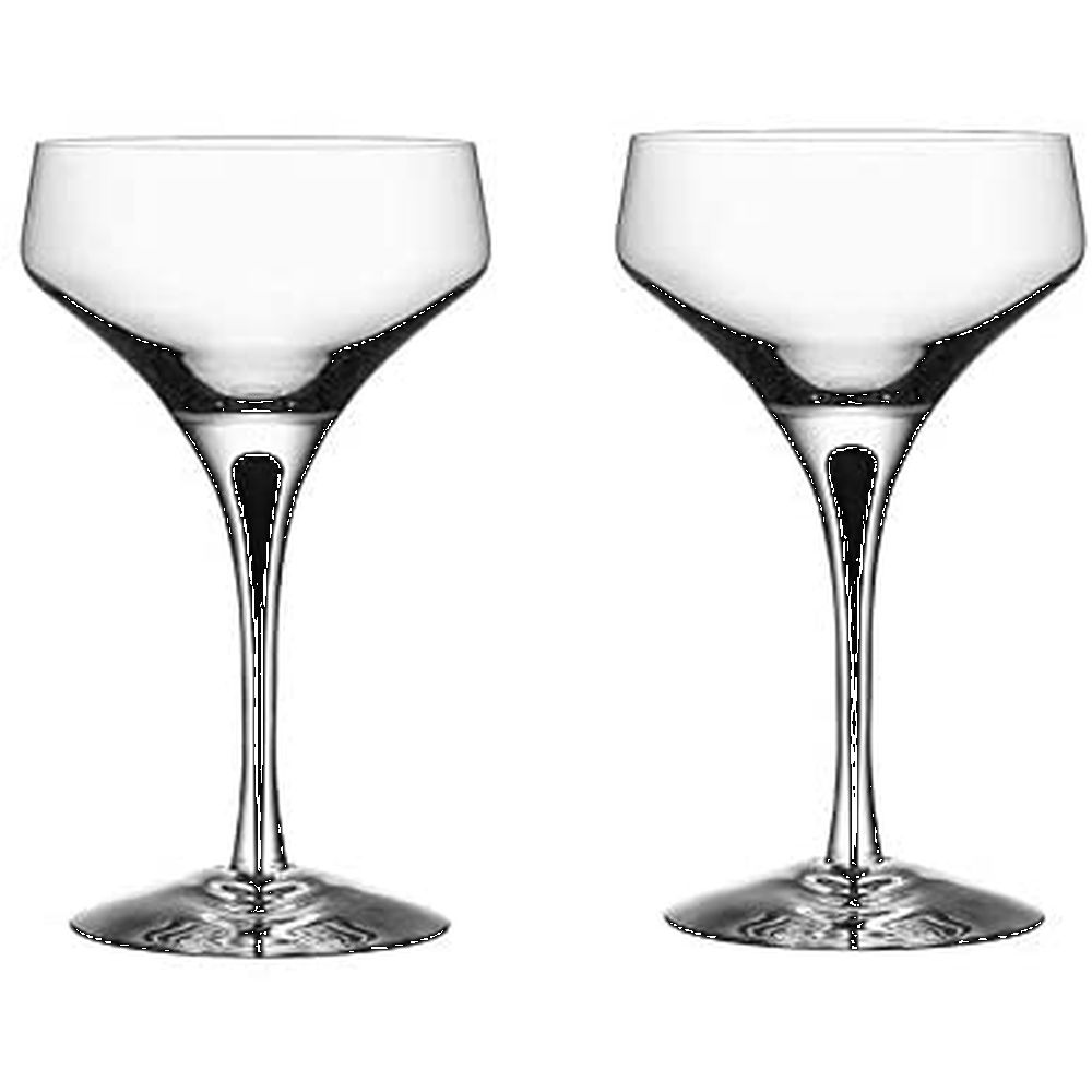 Orrefors Metropol Coupe, Set Of 2, Glass, Clear