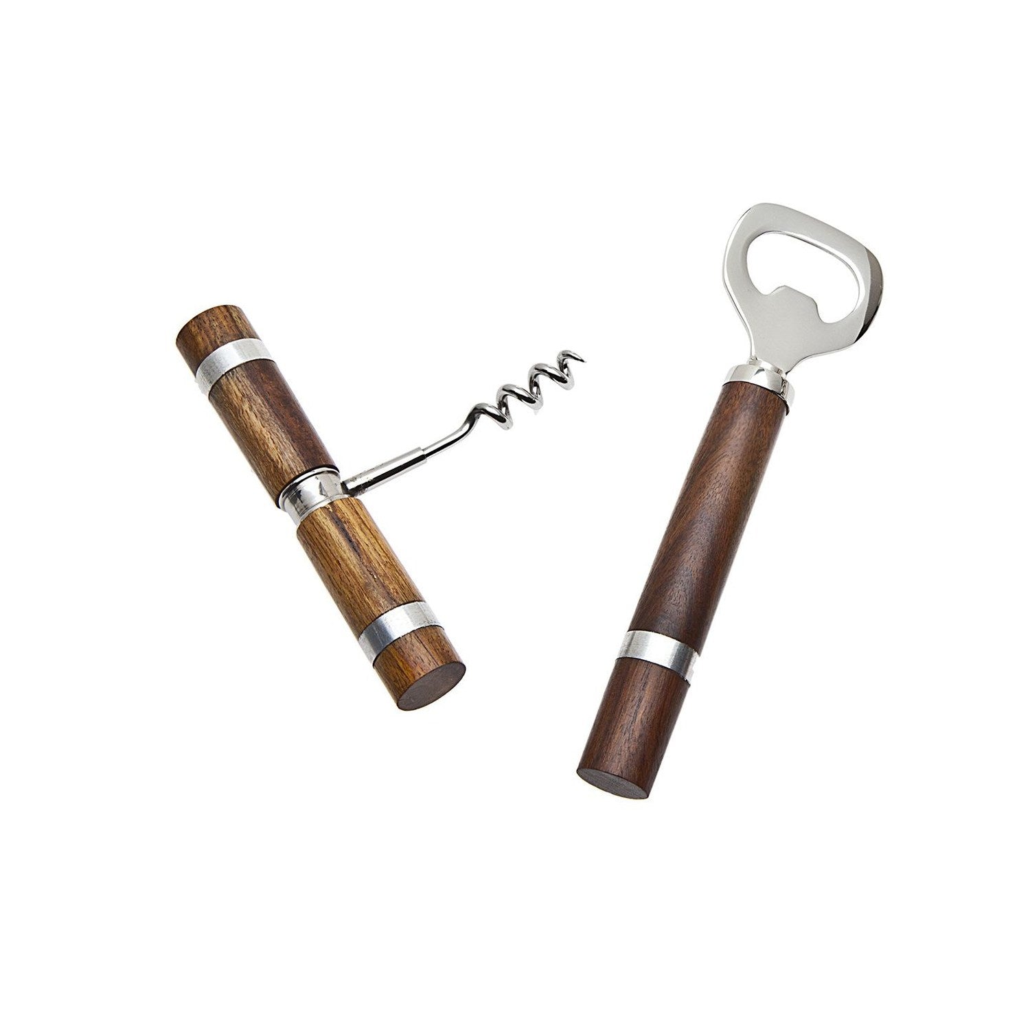 Godinger Set of 2 Wood Handle Corkscrew/Opener by Godinger