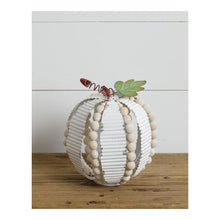 Load image into Gallery viewer, Your Heart&#39;s Delight Corrugated Metal And Beads Pumpkin Decor