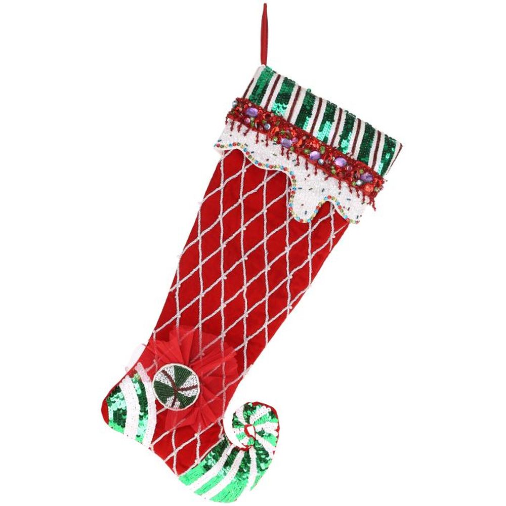 Mark Roberts 2023 Peppermint Stocking 24"